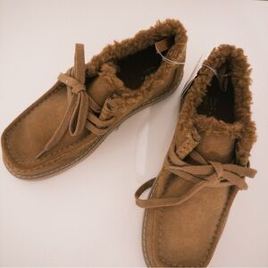 NWT Zara little boy size 3 fur-lined winter shoes